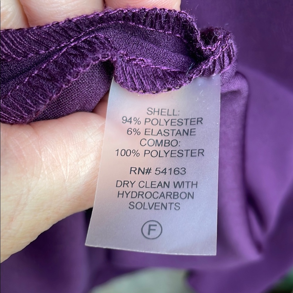 Vintage Purple Tommy Hilfiger Sleeveless Dress with White Collar - Picture 10 of 11